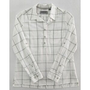 Women's Ridgecut Toughwear Button Front Shirt Long Sleeve White Size Small Roll